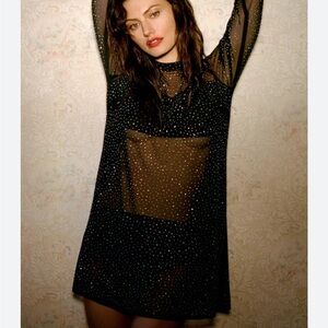 Eva Franco starlight longsleeve sheer top